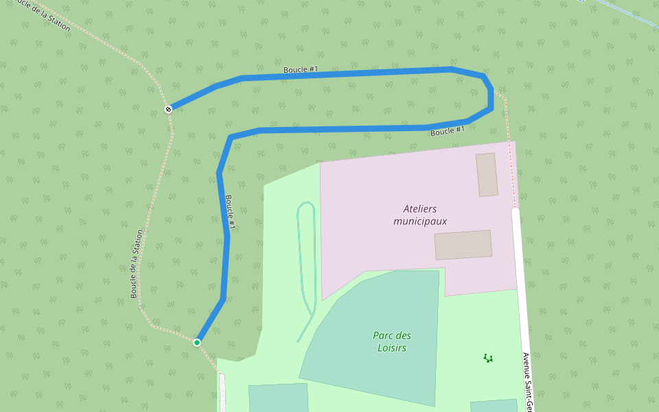 Boucle #1 walking route map in Portneuf