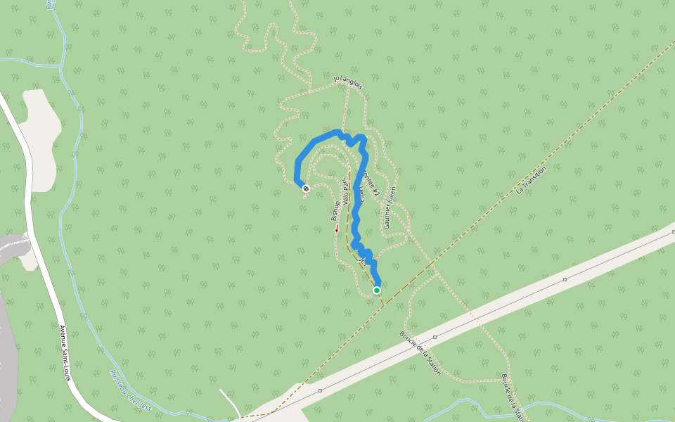 Lemay walking route map in Portneuf