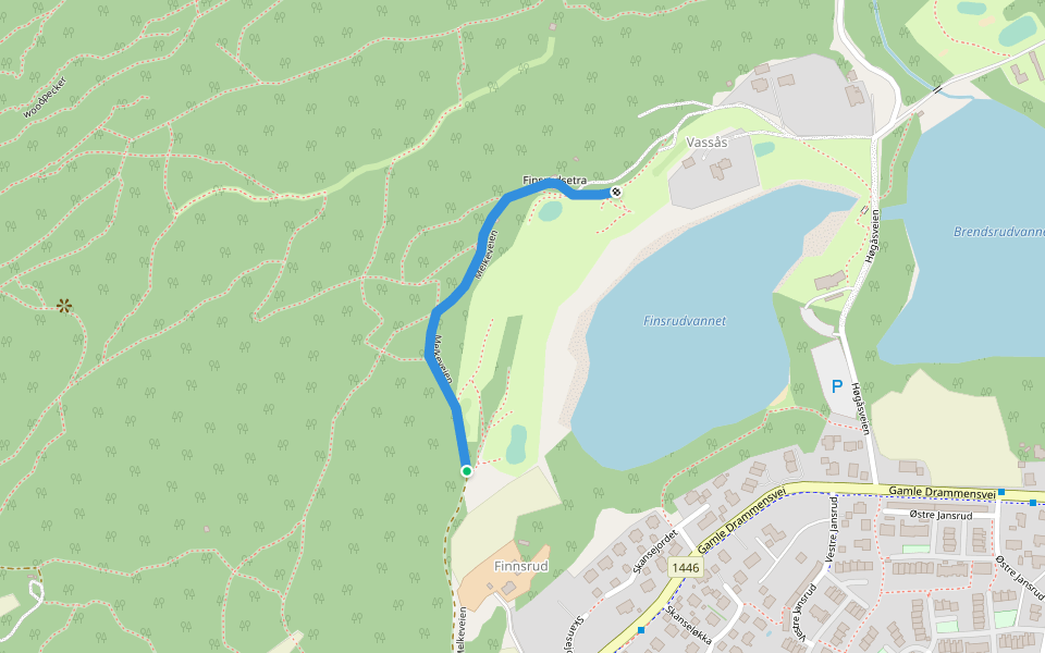 Melkeveien walking route map in Asker