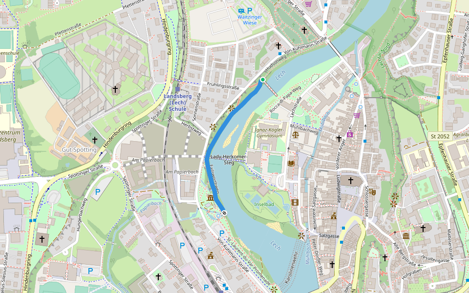 Failsworthweg walking route map in Landsberg am Lech