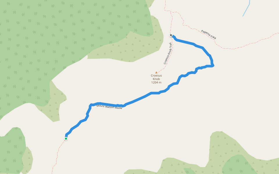 Mount Watson Route walking route map in Barrytown