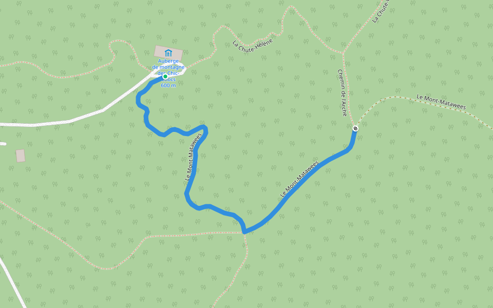 Le Mont-Matawees walking route map in Capucins