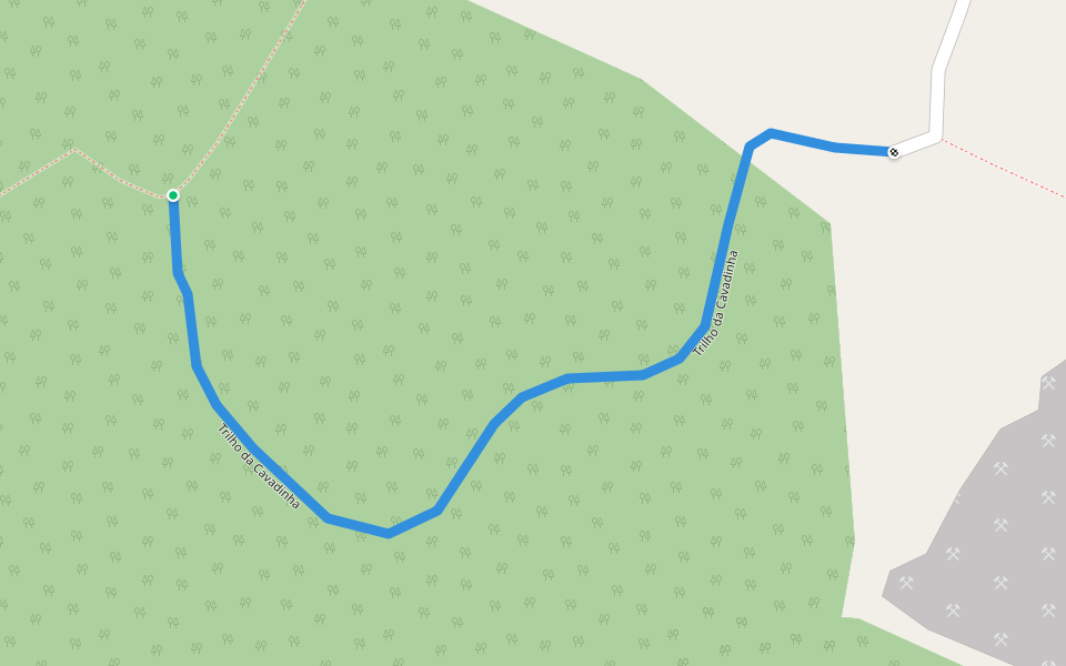 Trilho da Cavadinha walking route map in Alcobaça