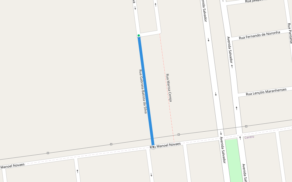 Rua Gabriela Batista da Silva walking route map in Luis Eduardo Magalhães