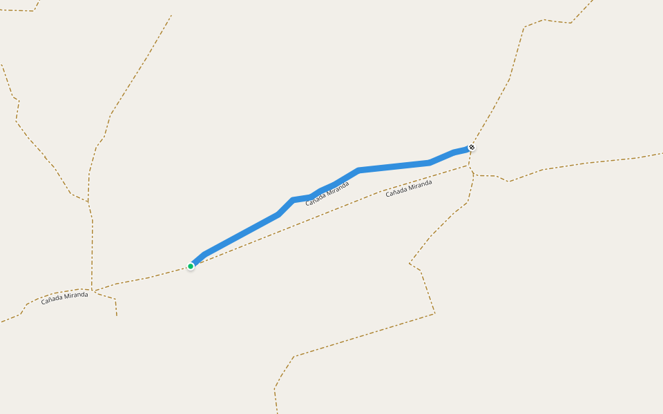 Cañada Miranda walking route map in Baza