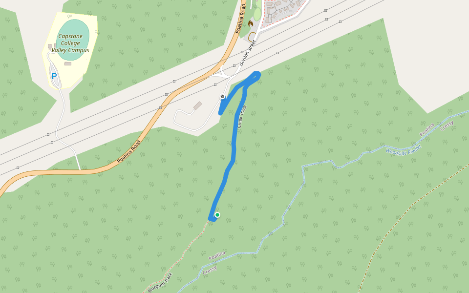 Creek Track walking route map in Poatina