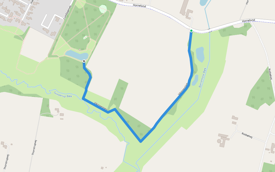 Vikingestien walking route map in Varde