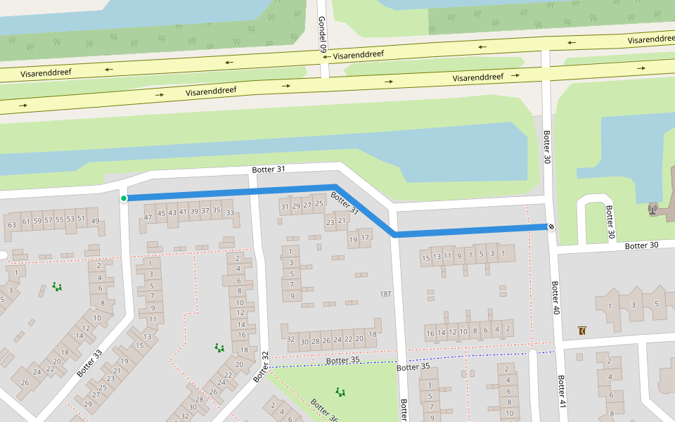 Botter 31 walking route map in Lelystad