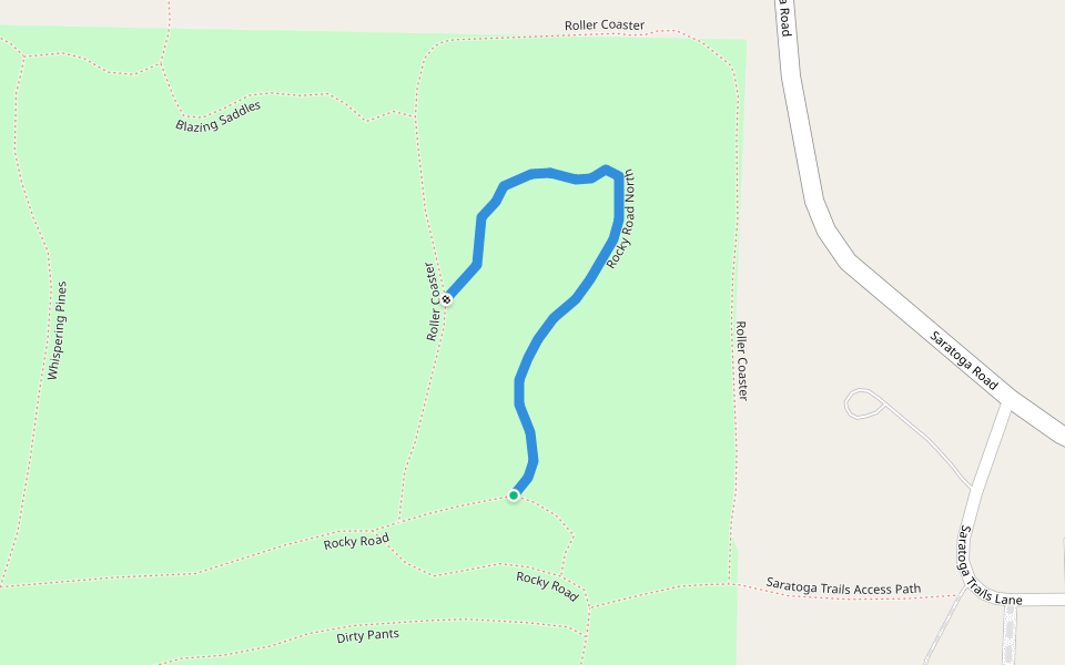 Rocky Road North walking route map in Langley