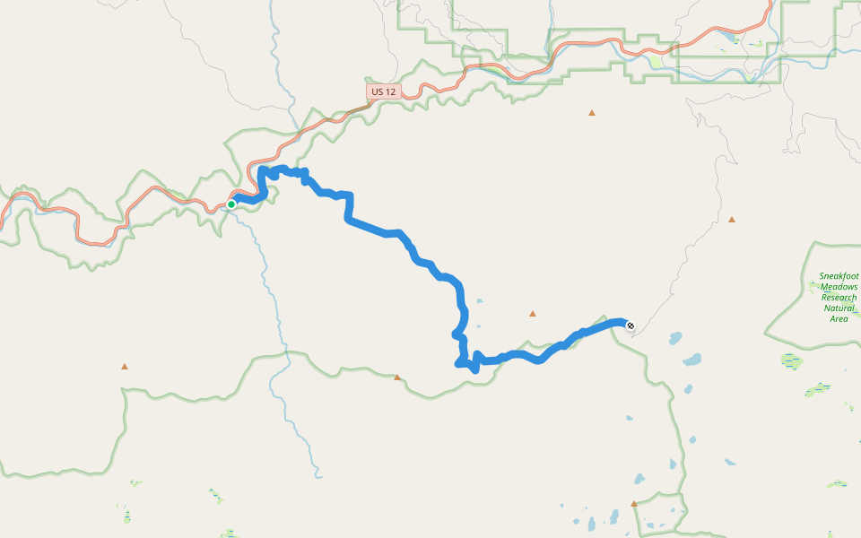 Cooperation Trail walking route map in Powell