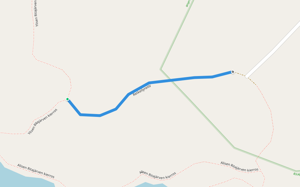 Retkeilyreitti walking route map in Heinijärvi