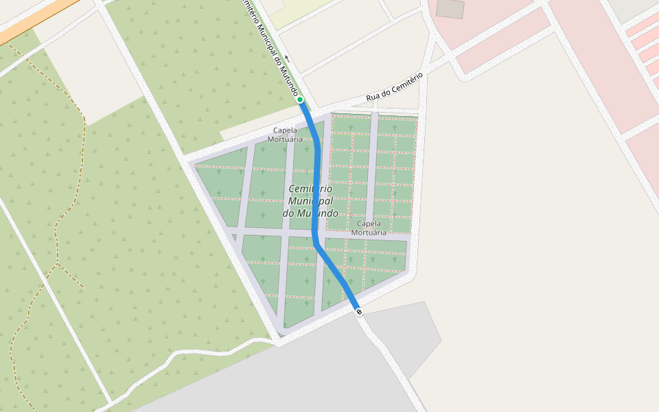 Troço Desactivado - Estrada Cemitério/Ponte Nova walking route map in Chibemba