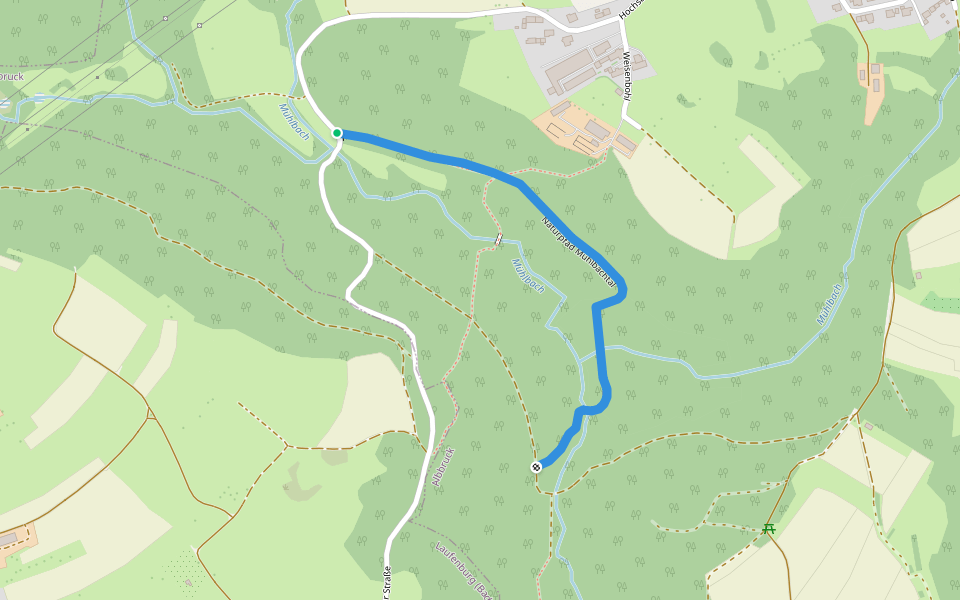 Naturpfad Mühlbachtal walking route map in Albbruck