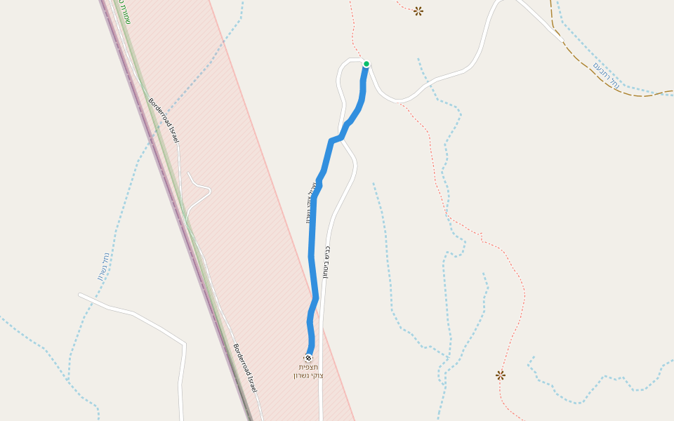 שביל צוקי גשרון walking route map in Eilat