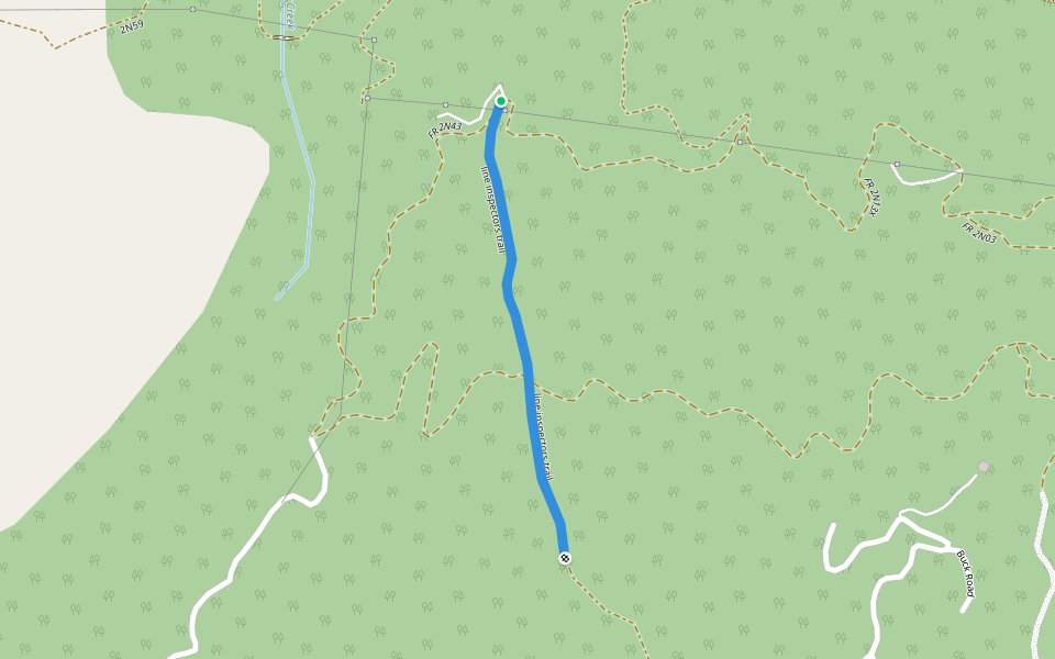 line inspectors trail walking route map in Crestline