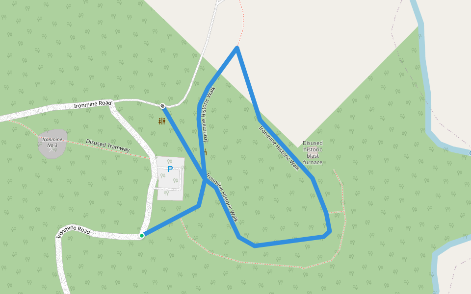 Ironmine Historic Walk walking route map in Lal Lal