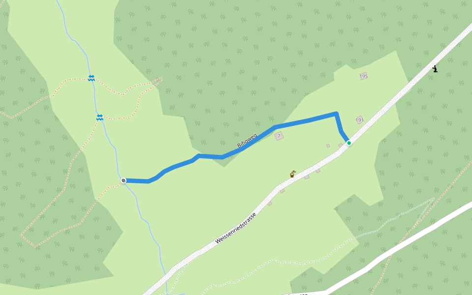 Bifigweg walking route map in Wiler (Lötschen)