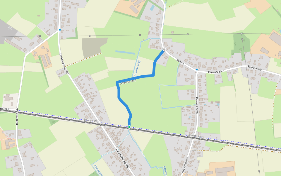 Larumse loop walking route map in Geel