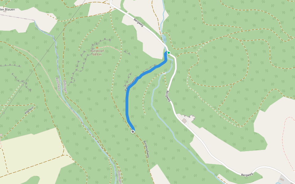 Pächfelswegli walking route map in Dittingen