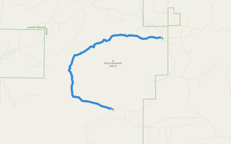 Barber Springs Trail (75) walking route map in Ancho