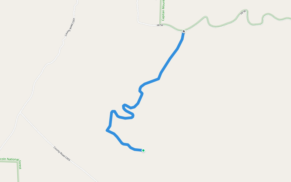 Thorium Canyon Trail (79) walking route map in Capitan