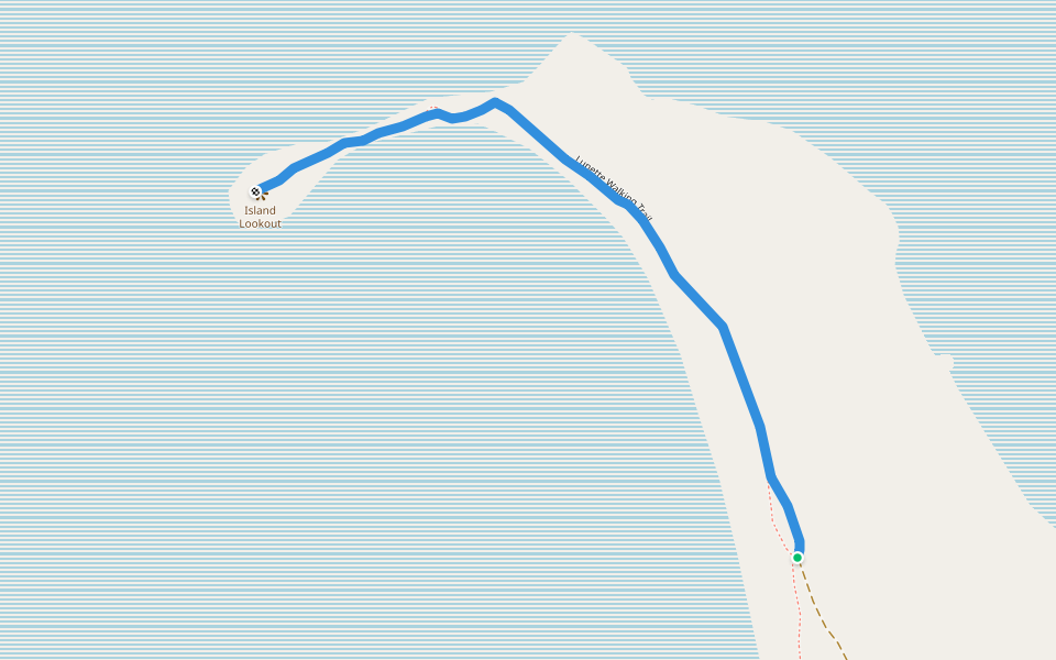 Lunette Walking Trail walking route map in Winton North