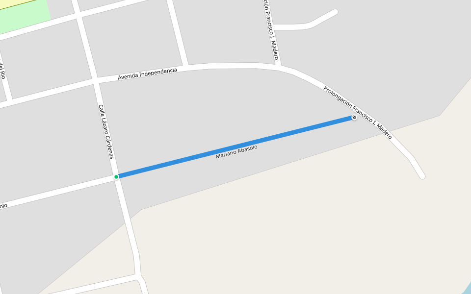 Mariano Abasolo walking route map in Vega de Alatorre