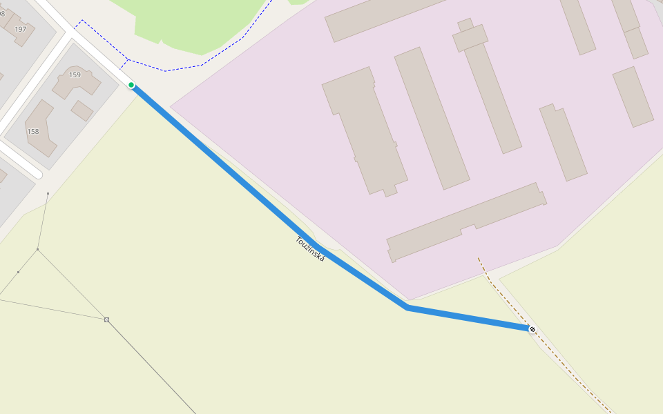 Toužínská walking route map in Dačice