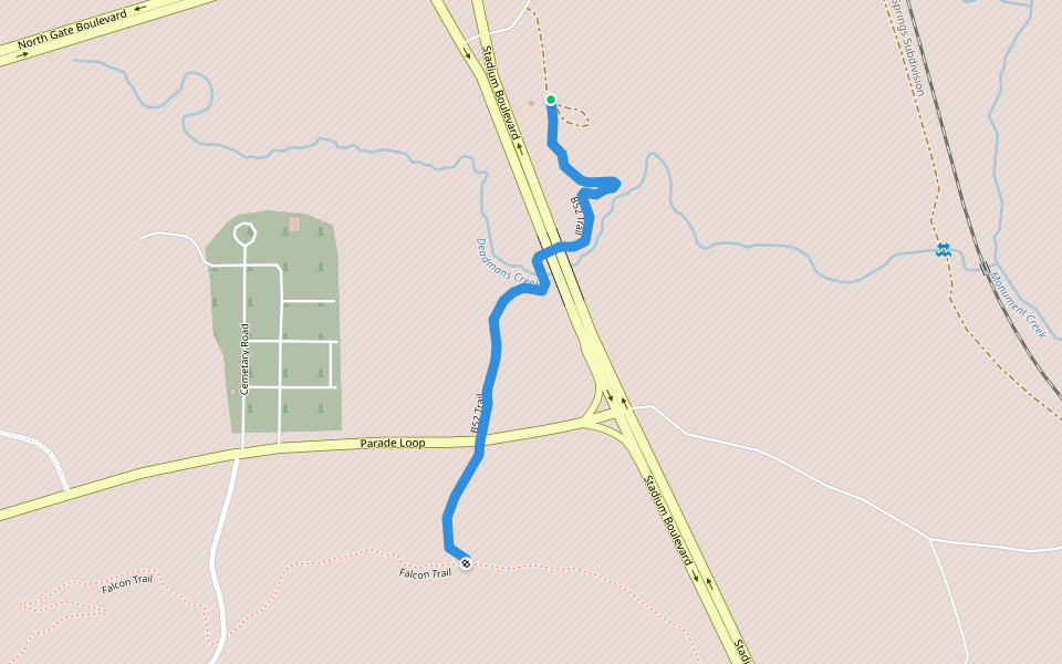 B52 Trail walking route map in Air Force Academy