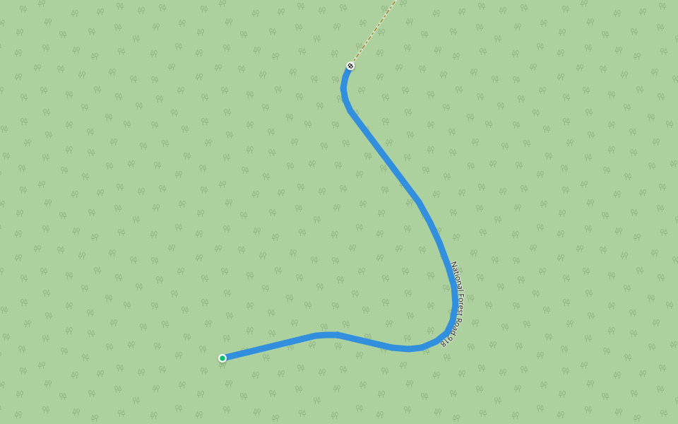 National Forest Road 918 walking route map in Cowen