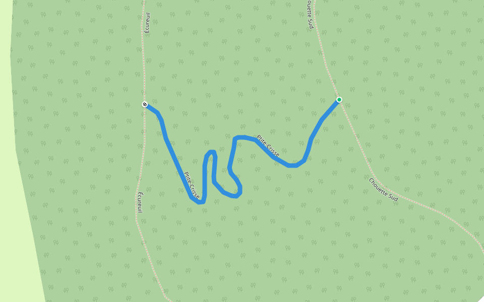 Ptite-Crisse walking route map in Mont-Tremblant