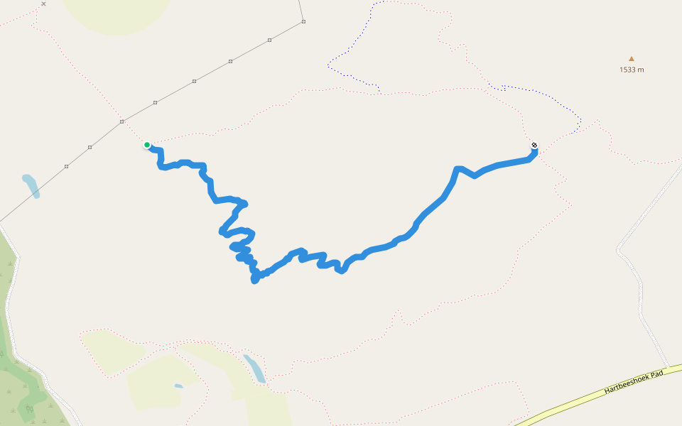 Pofadder walking route map in Hartbeespoort