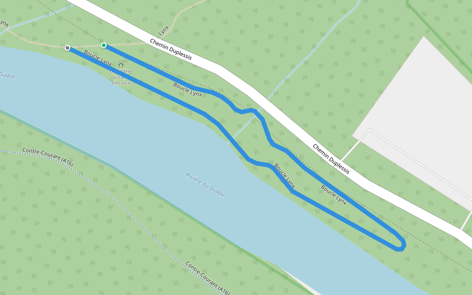 Boucle Lynx walking route map in Lac-Supérieur