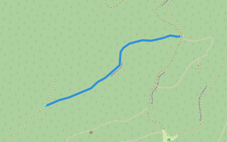 Chemin Lucien walking route map in Scherwiller