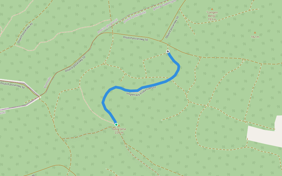 singletrack Friduro Janusz walking route map in Góra Świętej Anny