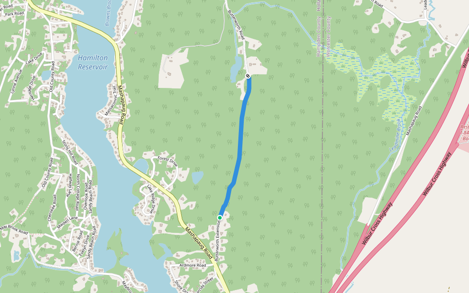 Butterworth Extension walking route map in Holland