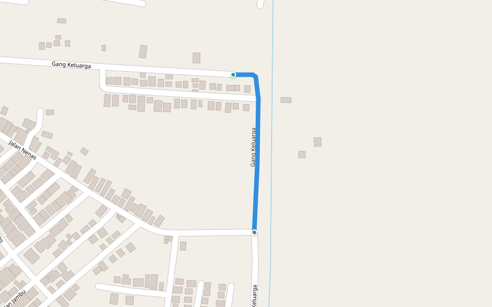 Gang Keluarga walking route map in Singkawang