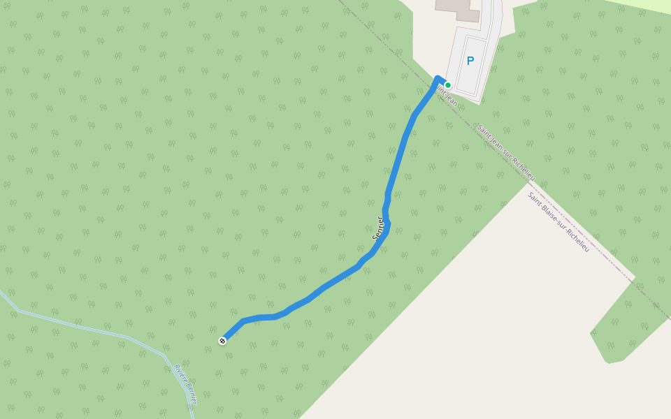 Sentier walking route map in Saint-Jean-sur-Richelieu