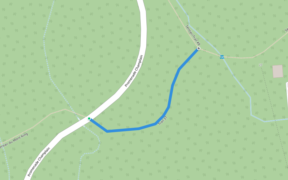 Trail 37 walking route map in Chelsea