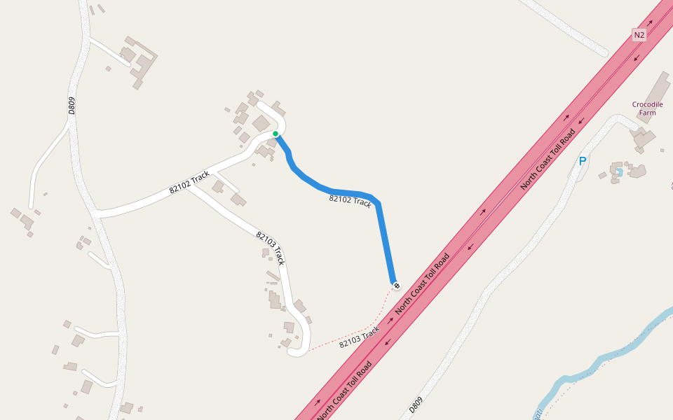 82102 Track walking route map in Ethekwini