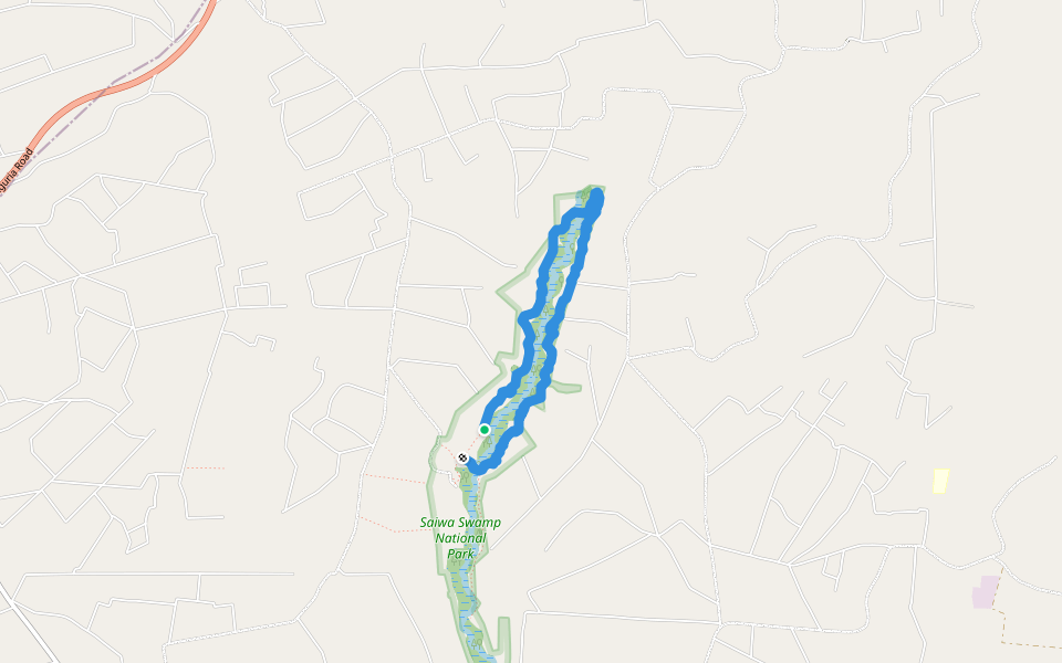 Acacia Trail walking route map in Endebess