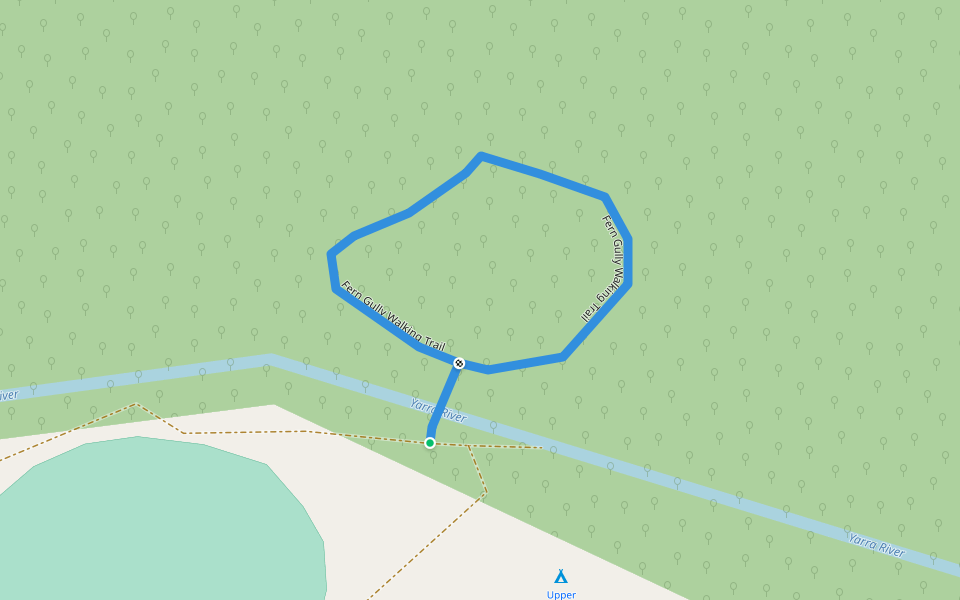 Fern Gully Walking Trail walking route map in Reefton