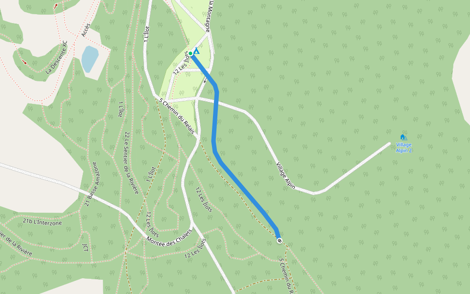 13 La Trapèze walking route map in Saint-Félicien