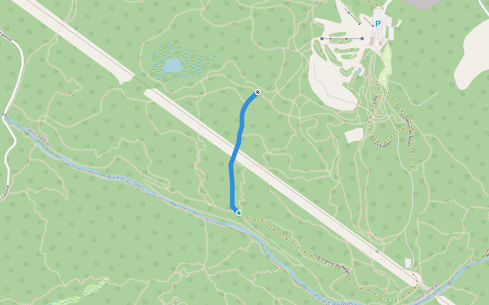 5 Le Chemin du Relais walking route map in Sainte-Hedwidge-de-Roberval
