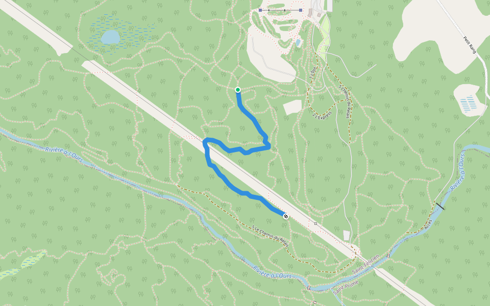 26b Le Slalom walking route map in Saint-Félicien
