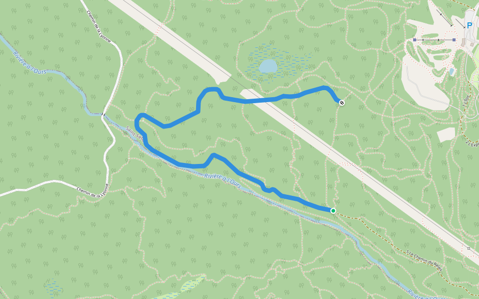 7 La Rivière à l'Ours walking route map in Sainte-Hedwidge-de-Roberval