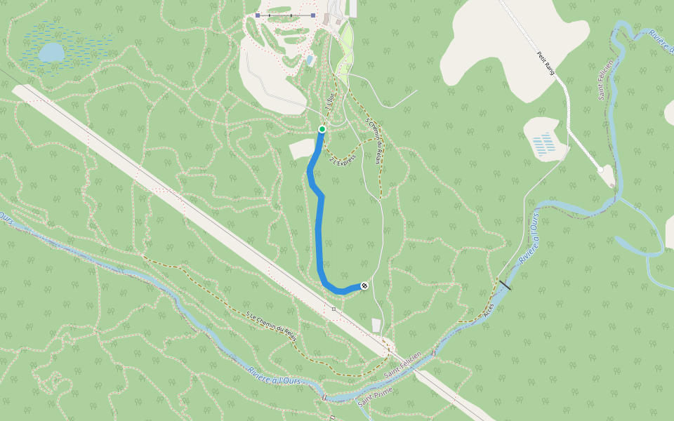 3 La Cèdrière walking route map in Saint-Félicien