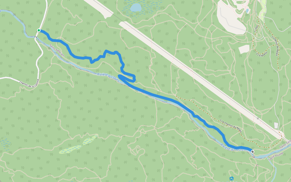 23d Gros Braquet walking route map in La Doré