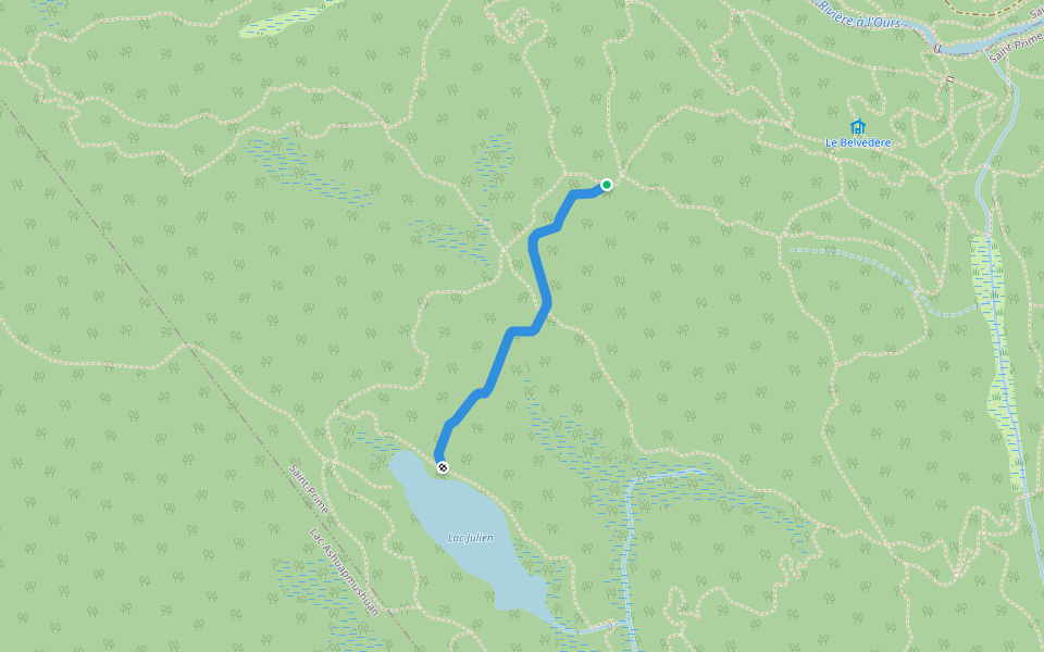 35 La Petite Savane walking route map in La Doré