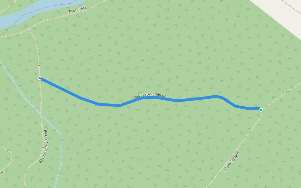 36a La Petite Option walking route map in Sainte-Hedwidge-de-Roberval
